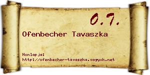 Ofenbecher Tavaszka névjegykártya